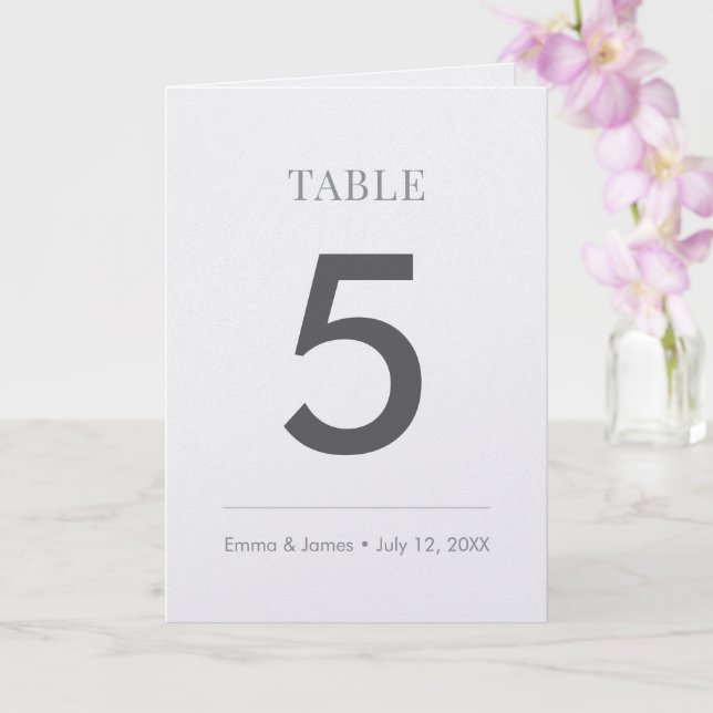 Tarjeta Minimalist Ampersand Wedding | Table Number Folded (Orquídea)