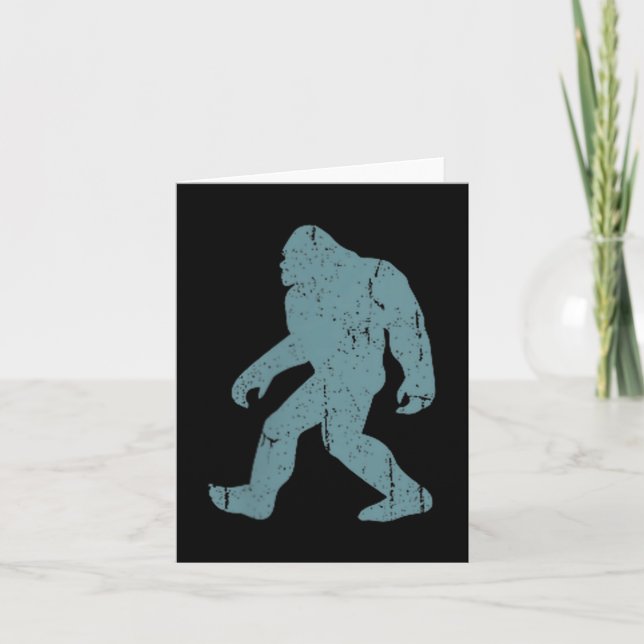 Tarjeta Minimalist Bigfoot Cket Logo Sasquatch Cryptid Coo (Anverso)