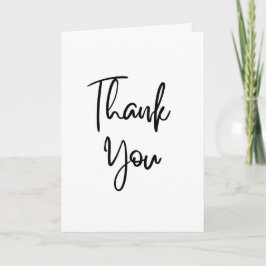 Tarjeta Minimalist Black Calligraphy Thank You Card