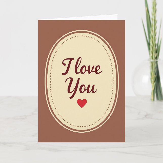 Tarjeta Minimalist Dotted I Love You Matte Card (Anverso)