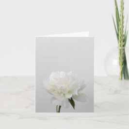 Tarjeta Minimalist flower card with white peony