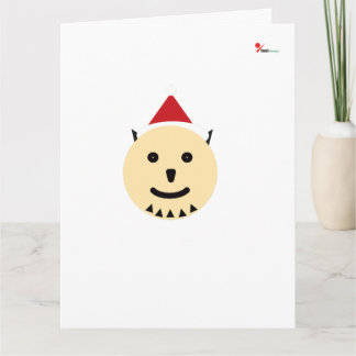 Tarjeta Minimalist Geometric Dog Santa Christmas Folded Gr