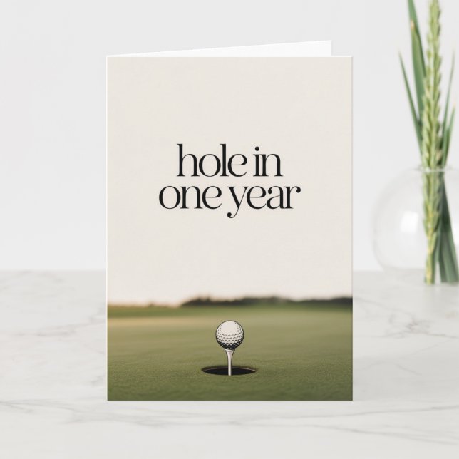 Tarjeta Minimalist Golf Birthday Card for men  (Anverso)