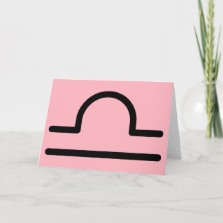 Tarjeta Minimalist Libra Zodiac Horoscope Birthday Gift
