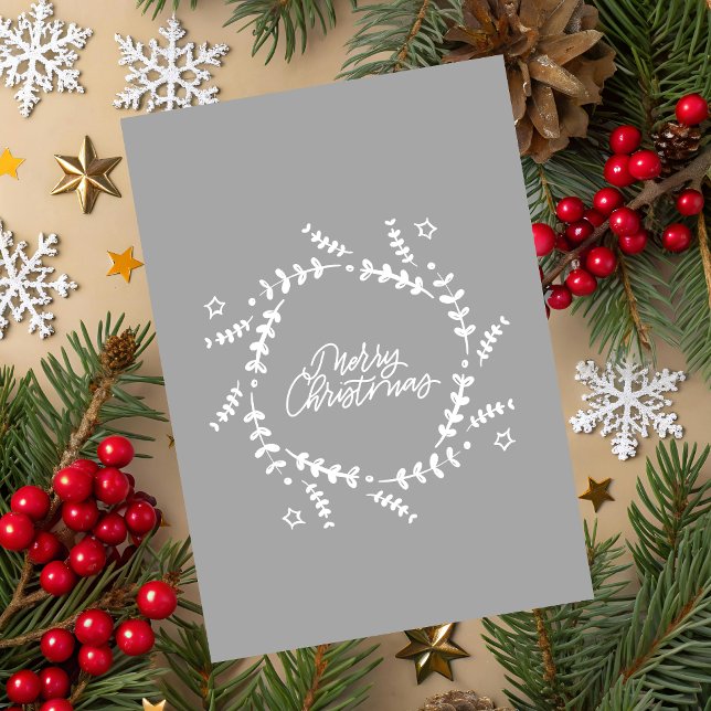 Tarjeta Minimalist Merry Christmas Greeting Card (Minimalist Merry Christmas greeting card)