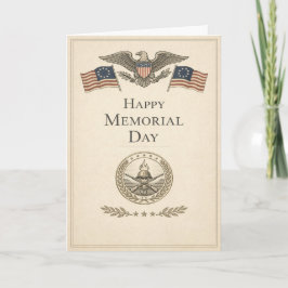 Tarjeta Minimalist Patriotic Memorial Day