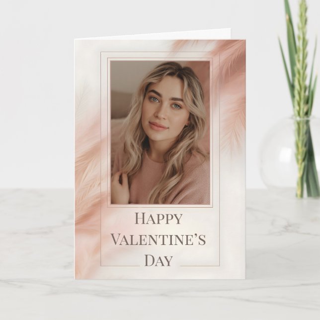 Tarjeta Minimalist Photo Valentine Card (Anverso)
