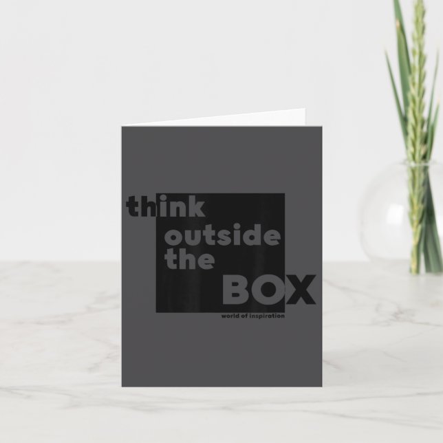 Tarjeta Minimalist Think Outside The Box  (Anverso)