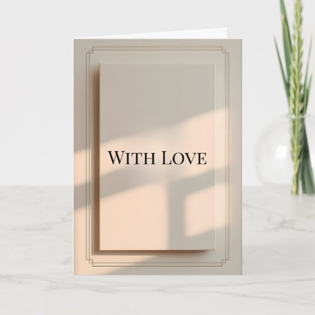 Tarjeta Minimalist Valentine Greeting Card (Anverso)