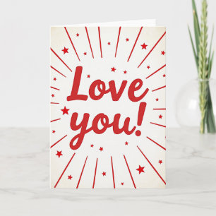 Tarjeta Minimalista Amor Estrellas Fugaces