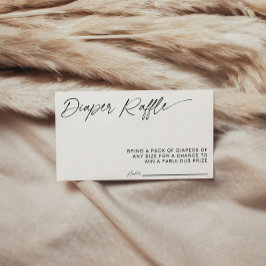 Tarjeta minimalista Baby Shower Diaper Raffle