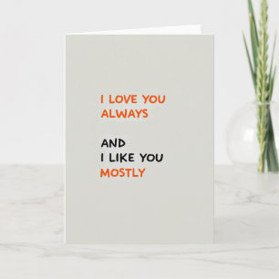 Tarjeta Minimalista de Amor Mayormente