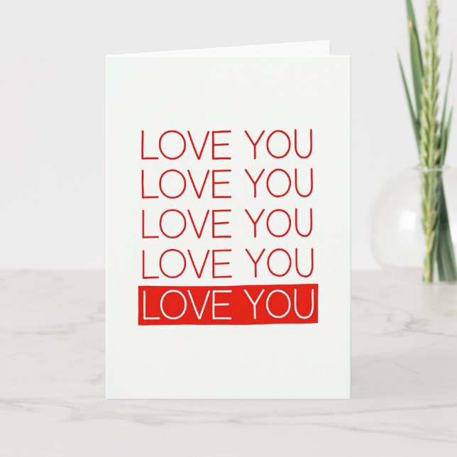 Tarjeta Minimalista de Amor Rojo (Anverso)