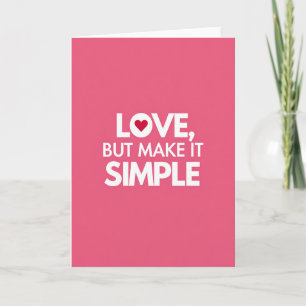 Tarjeta Minimalista de Amor Simple