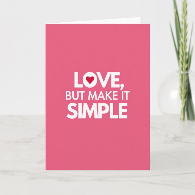 Tarjeta Minimalista de Amor Simple (Anverso)
