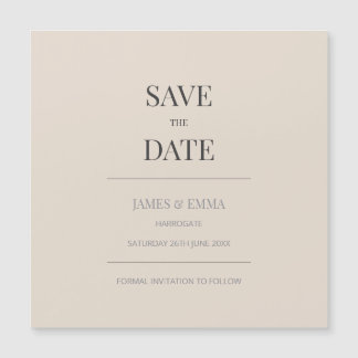 Tarjeta Minimalista de Anuncio de Fecha de Boda So