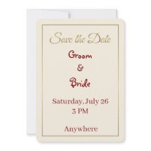 Tarjeta minimalista de aviso de fecha