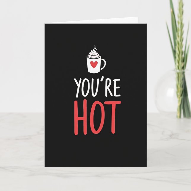 Tarjeta minimalista de café caliente (Anverso)