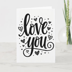Tarjeta Minimalista de Corazón con Amor en Mate