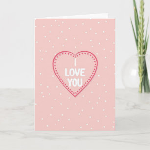 Tarjeta Minimalista de Corazón Te Amo