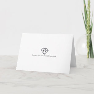 Tarjeta Minimalista de diamantes Carbón bajo pre