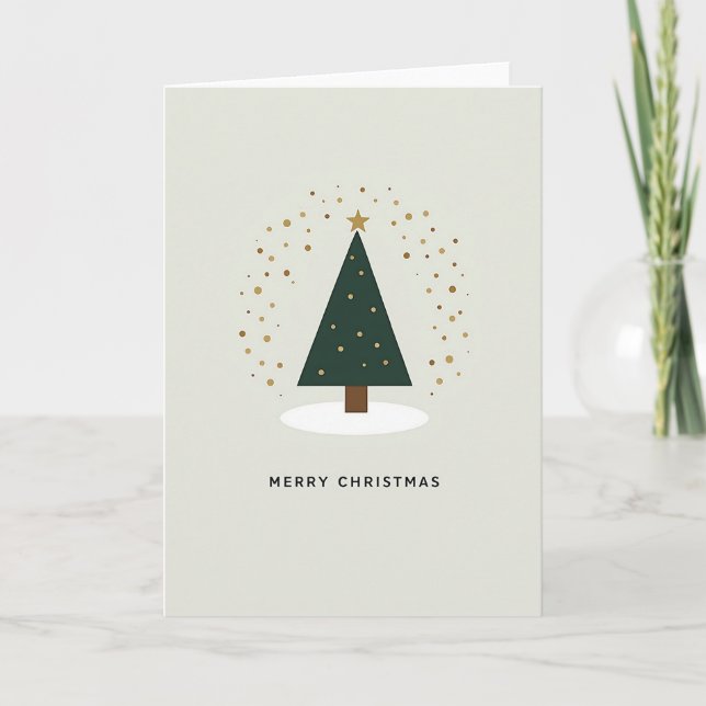 Tarjeta minimalista de Feliz Navidad (Anverso)