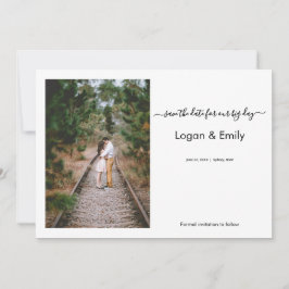 Tarjeta minimalista de foto moderna para guardar l