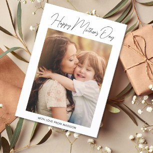 Tarjeta Minimalista de fotos del Día de la Madre F