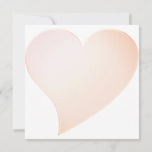 Tarjeta minimalista de gran corazón rosa de color