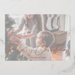 Tarjeta minimalista de Navidad con varias fotos