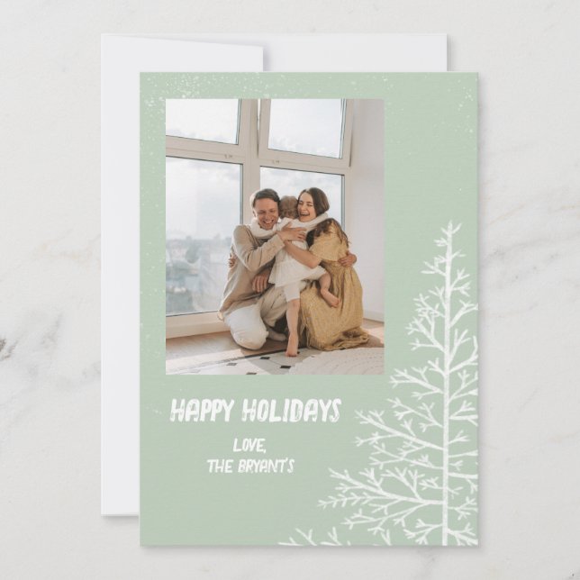 TARJETA minimalista DE NAVIDADES DE ÁRBOL (Anverso)