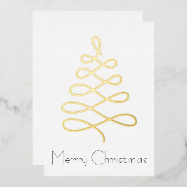 Tarjeta minimalista de Navidades de árbol de Navid