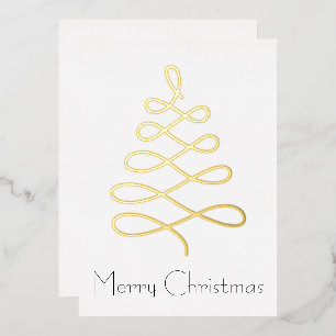 Tarjeta minimalista de Navidades de árbol de Navid