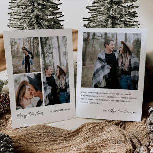 Tarjeta minimalista de Navidades de fotografía par