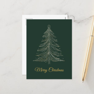 Tarjeta minimalista de Navidades de lujo