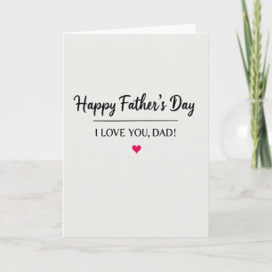 Tarjeta Minimalista de Papá Cariñoso