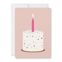 Tarjeta minimalista de pastelería de cumpleaños - 