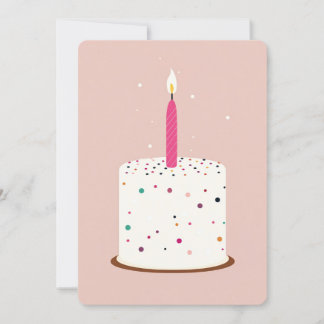 Tarjeta minimalista de pastelería de cumpleaños - 