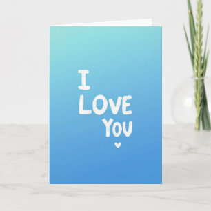 Tarjeta Minimalista de Pincelada con Te Amo