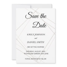 Tarjeta minimalista de Save the Date