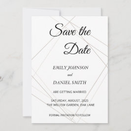 Tarjeta minimalista de Save the Date