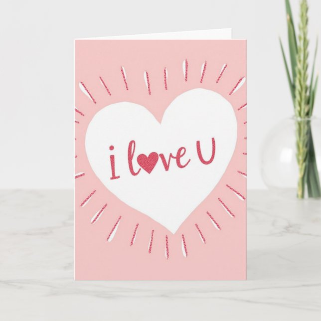 Tarjeta Minimalista de Te Amo (Anverso)