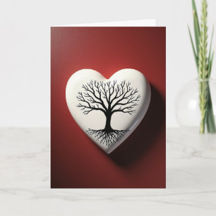Tarjeta Minimalista del Árbol de la Vida Corazón