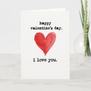 Tarjeta minimalista del día de San Valentín