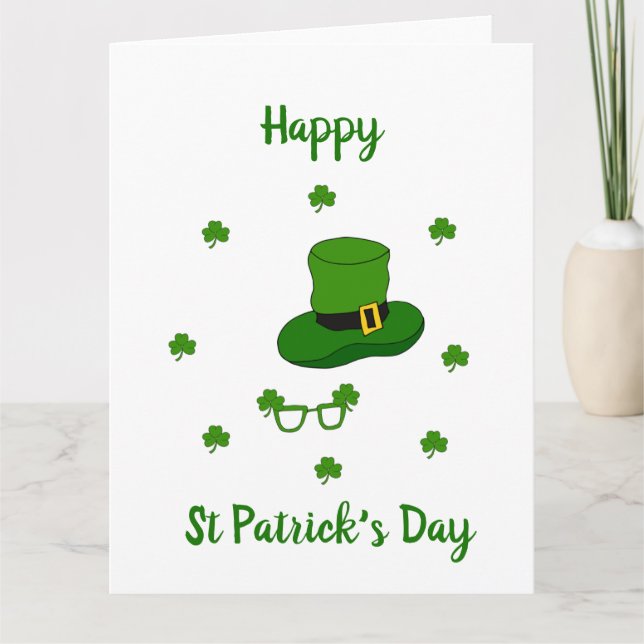 Tarjeta Minimalista Día de San Patricio Feliz Lindo (Anverso)