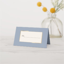 Tarjeta minimalista Dusty Blue Wedding en la recep