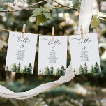 Tarjeta minimalista elegante de la tabla de asient<br><div class="desc">Tarjeta minimalista y elegante de la tabla de asientos de la tabla forestal.</div>