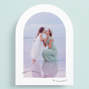 Tarjeta minimalista elegante fotográfica más feliz