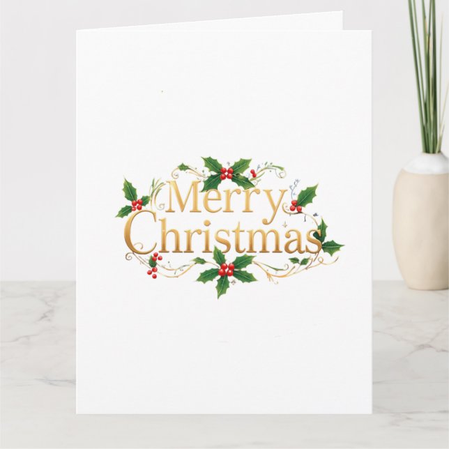 Tarjeta Minimalista Feliz Navidad (Anverso)
