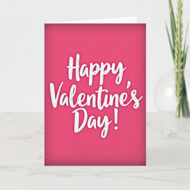 Tarjeta minimalista mate de San Valentín (Anverso)